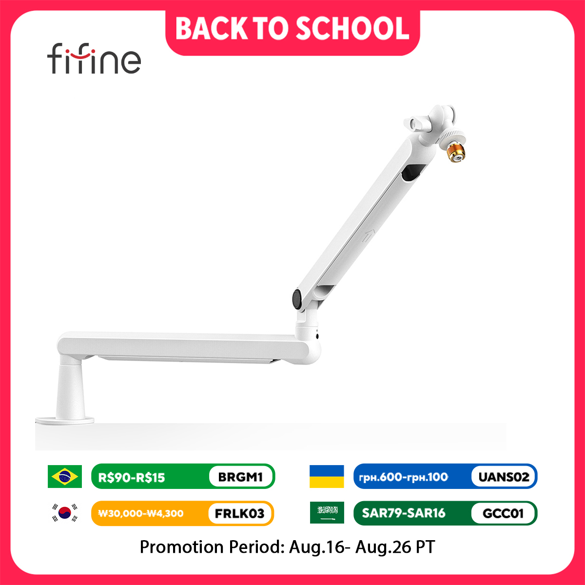 Gaming Desk With Hutch - FIFINE Brazo de brazo de micrófono,