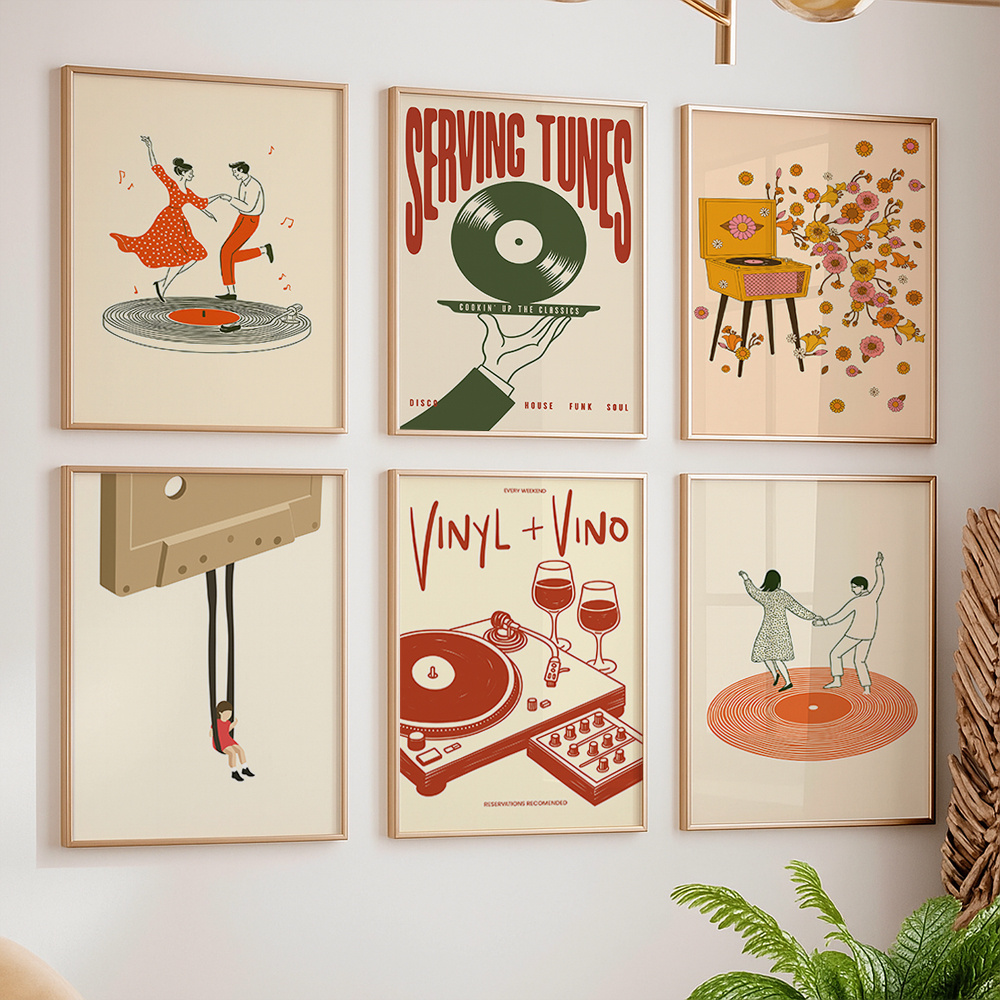 Office Furniture Used - Póster de Lona Vintage con Diseño