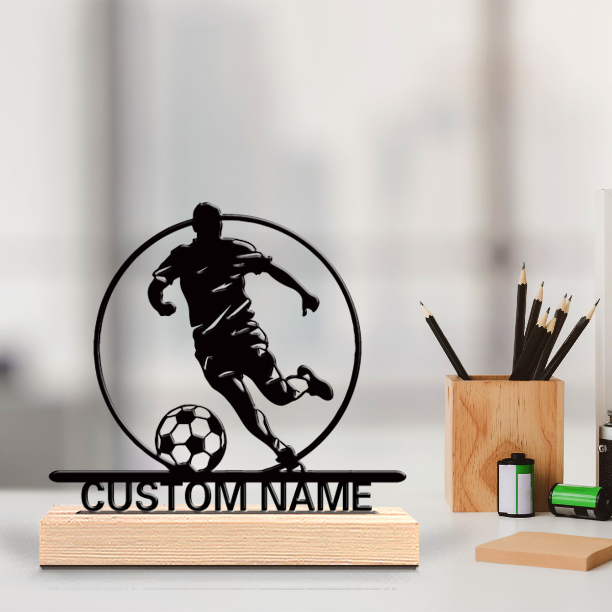 Office Furniture Used - Estatua Metálica Personalizada de Jugador de