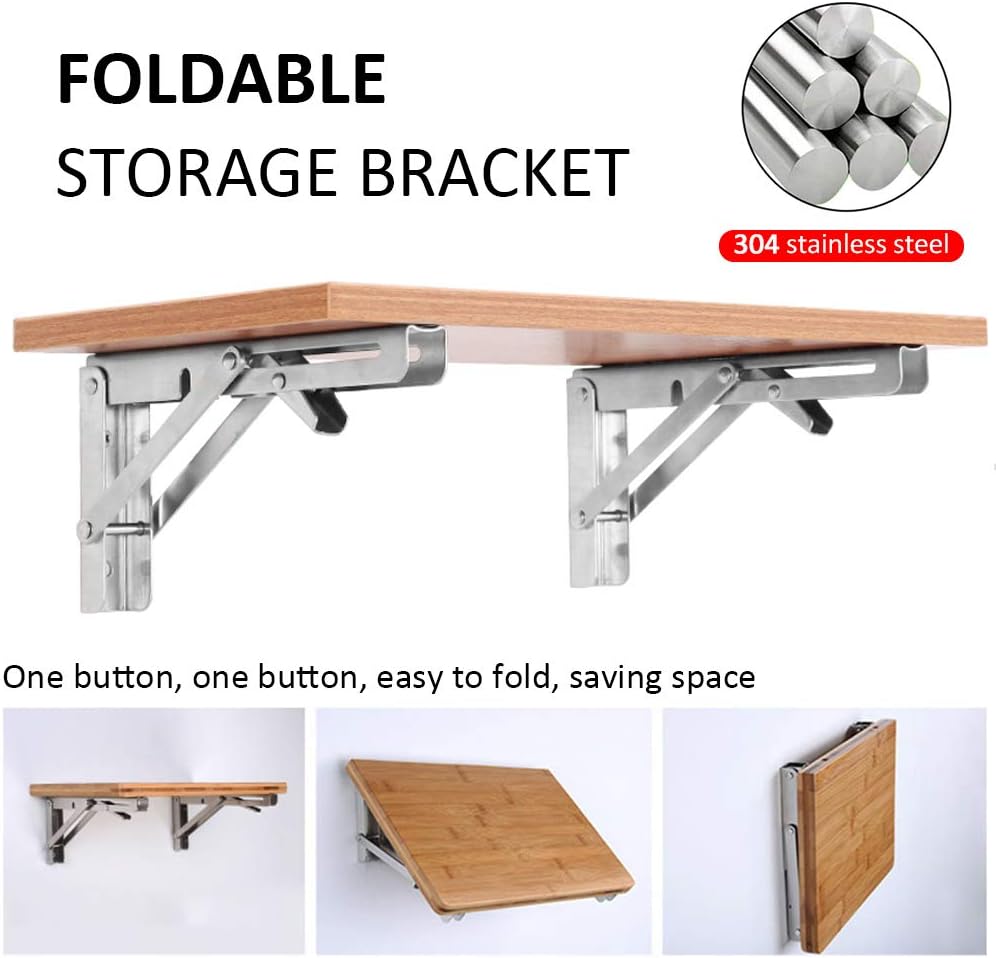 Wall Mounted Desk Fold - Soporte plegable para estante, mesa, escritorio,
