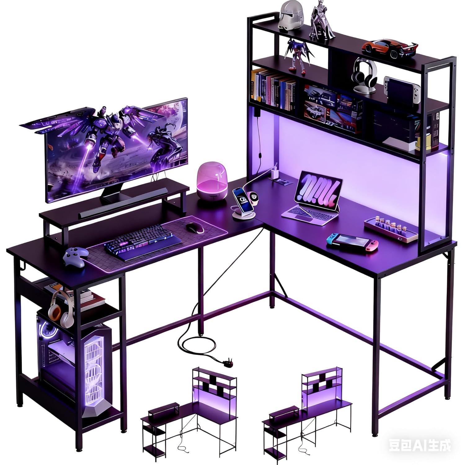 Escritorio para juegos en form - Gaming Desk With Hutch reseña y precio