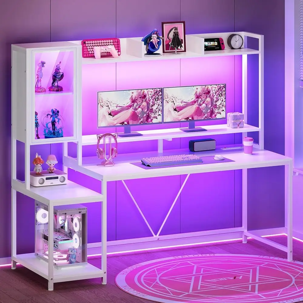 Escritorio para Juegos con 60  - Gaming Desk With Hutch reseña y precio