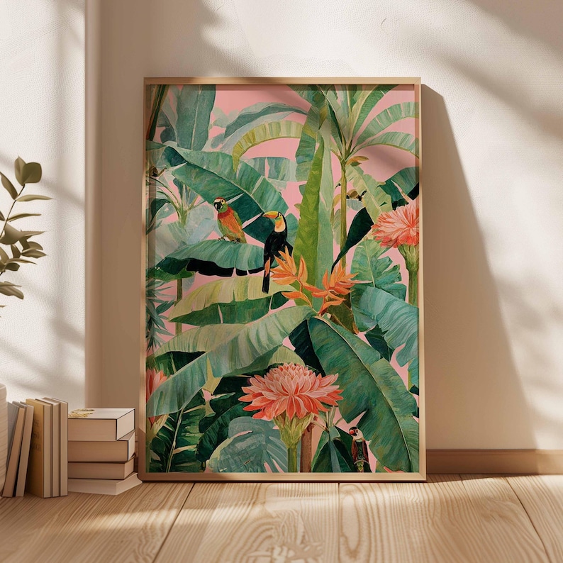 Póster de lienzo tropical retr - Office Furniture Used reseña y precio