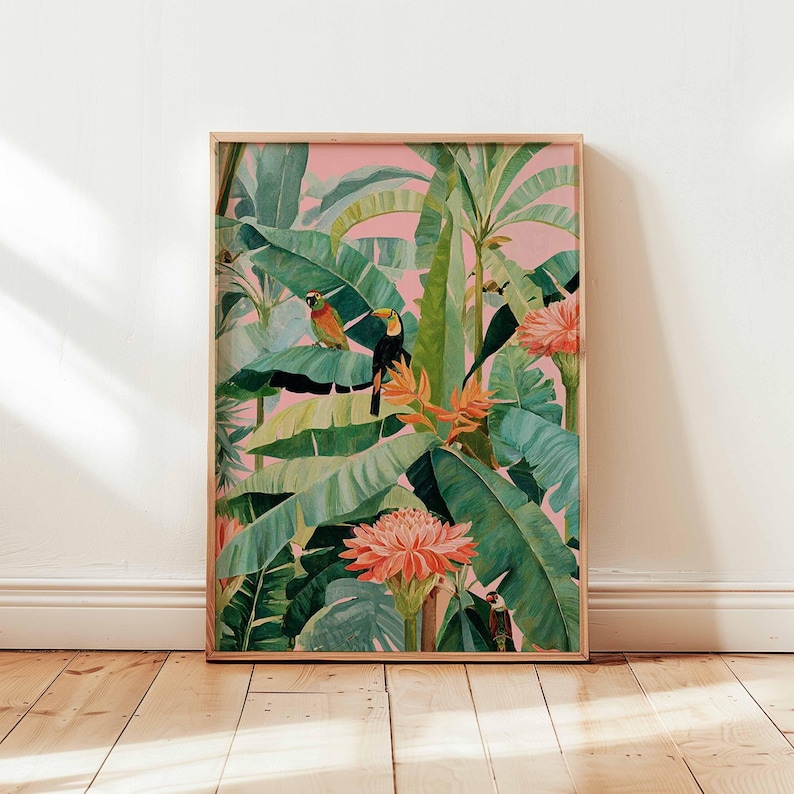 Póster de lienzo tropical retr - Office Furniture Used reseña y precio