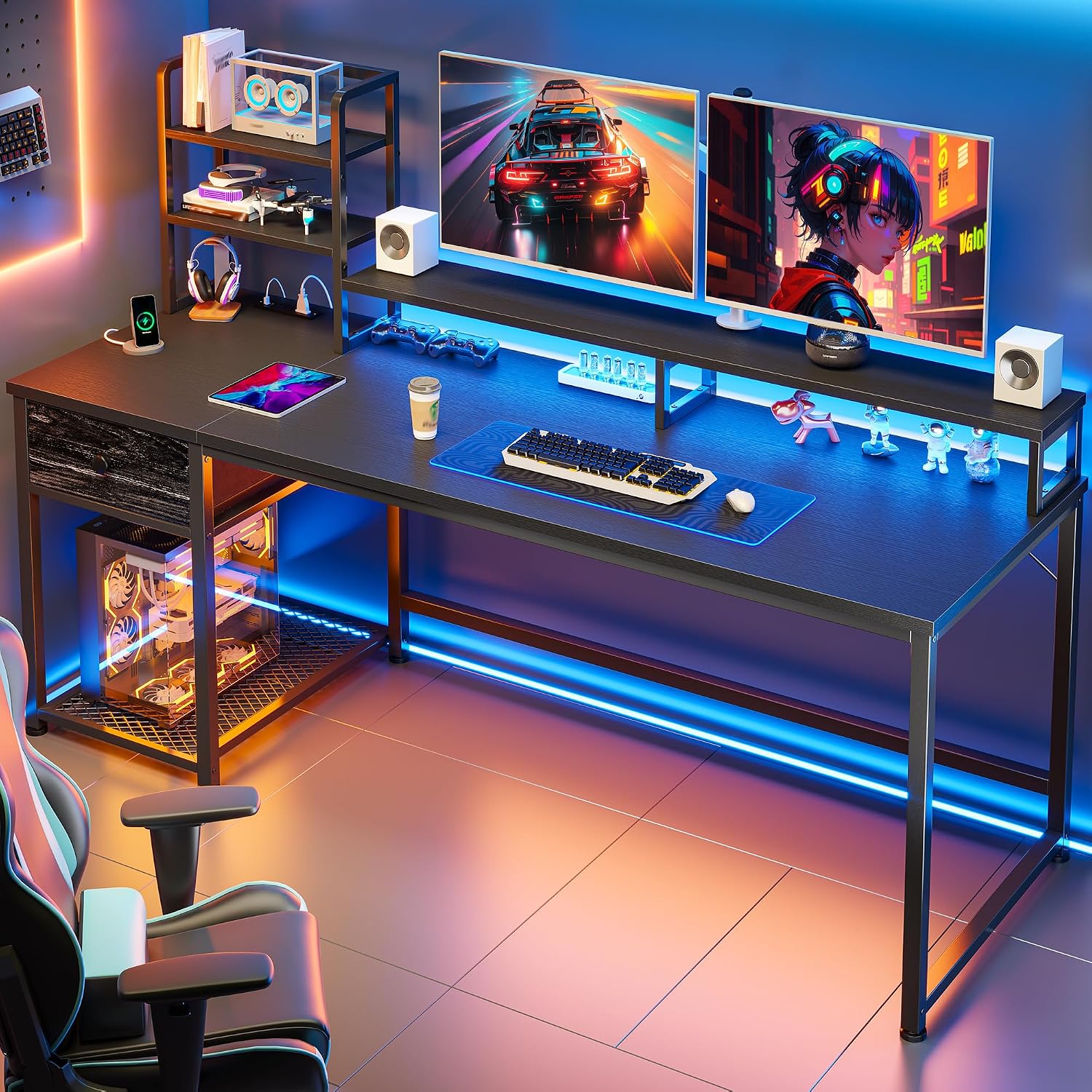 Escritorio para Juegos con Est - Gaming Desk With Hutch reseña y precio