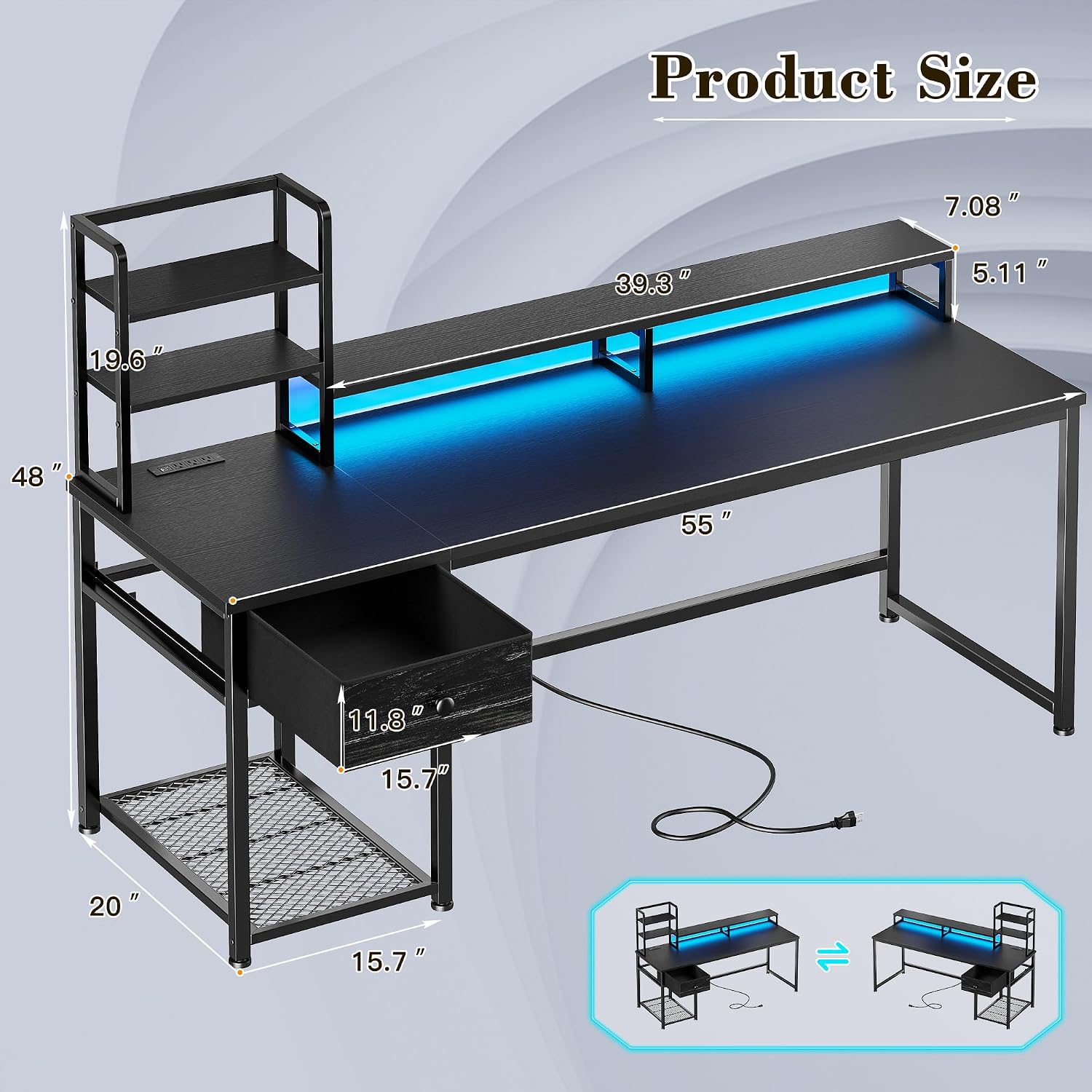 Escritorio para Juegos con Est - Gaming Desk With Hutch reseña y precio