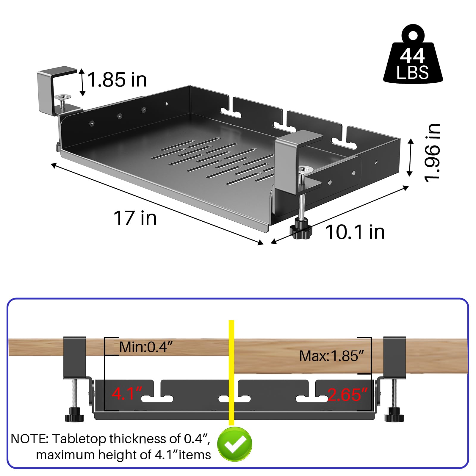 Soporte para Laptop Debajo del - Gaming Desk With Hutch reseña y precio