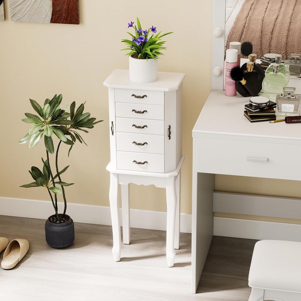Armario de Joyería Blanco con  - Drawer Organizer Tray reseña y precio
