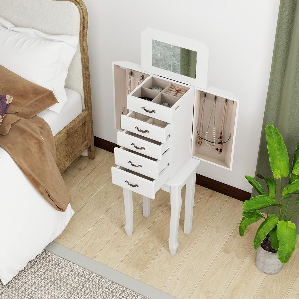 Armario de Joyería Blanco con  - Drawer Organizer Tray reseña y precio